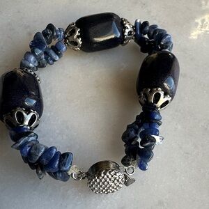 Elegant Blue Stone Bracelet